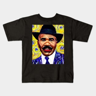 steve harvey oil painting van gogh art style t shirt design Kids T-Shirt